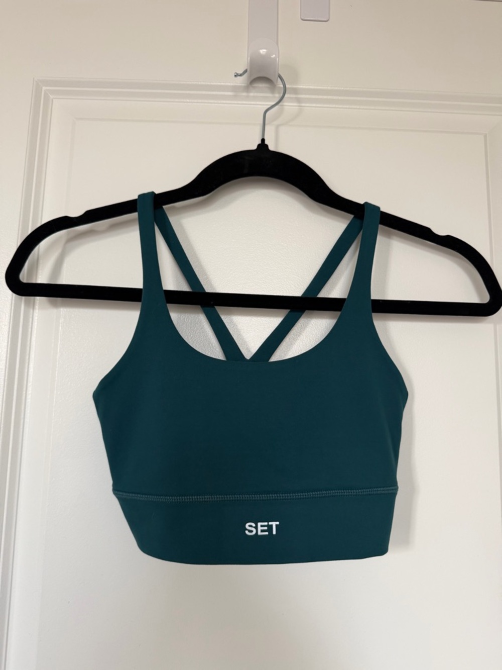 SET Active Teal Green Strappy Sports Bra
